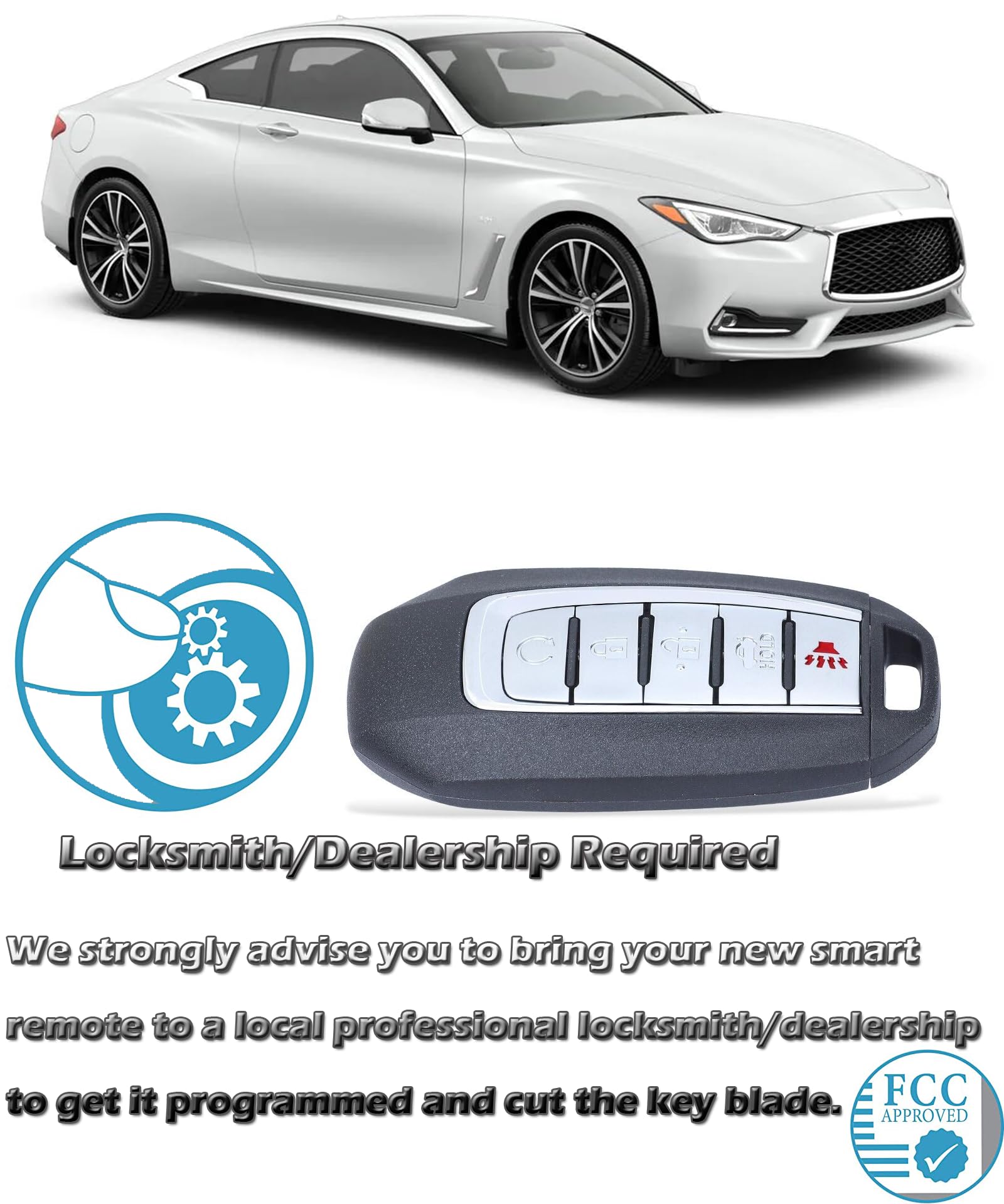 Amazon.com: Smart Key Fob for Infiniti Q50 2019-2022, Alliskeys